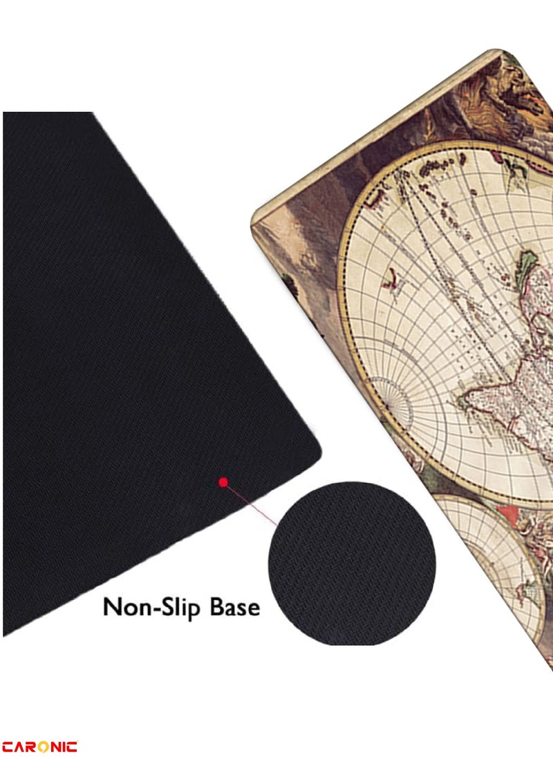 CARONIC - Large Gaming Mouse Pad with Superior Micro Weave Cloth Extended Desk Mousepad with Stitched Edges Non-Slip Base Water Resist Keyboard Pad For Gamer And Office Home Carl M1679 - Image 1