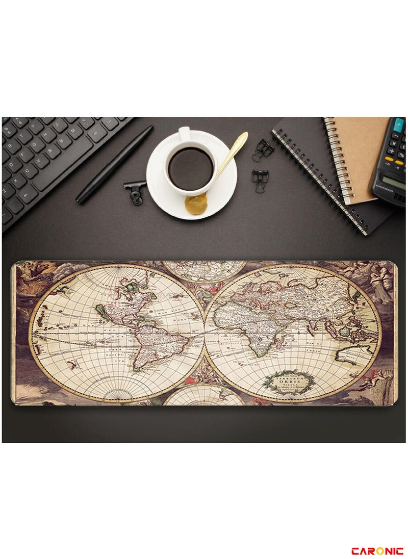CARONIC - Large Gaming Mouse Pad with Superior Micro Weave Cloth Extended Desk Mousepad with Stitched Edges Non-Slip Base Water Resist Keyboard Pad For Gamer And Office Home Carl M1679 - Image 1