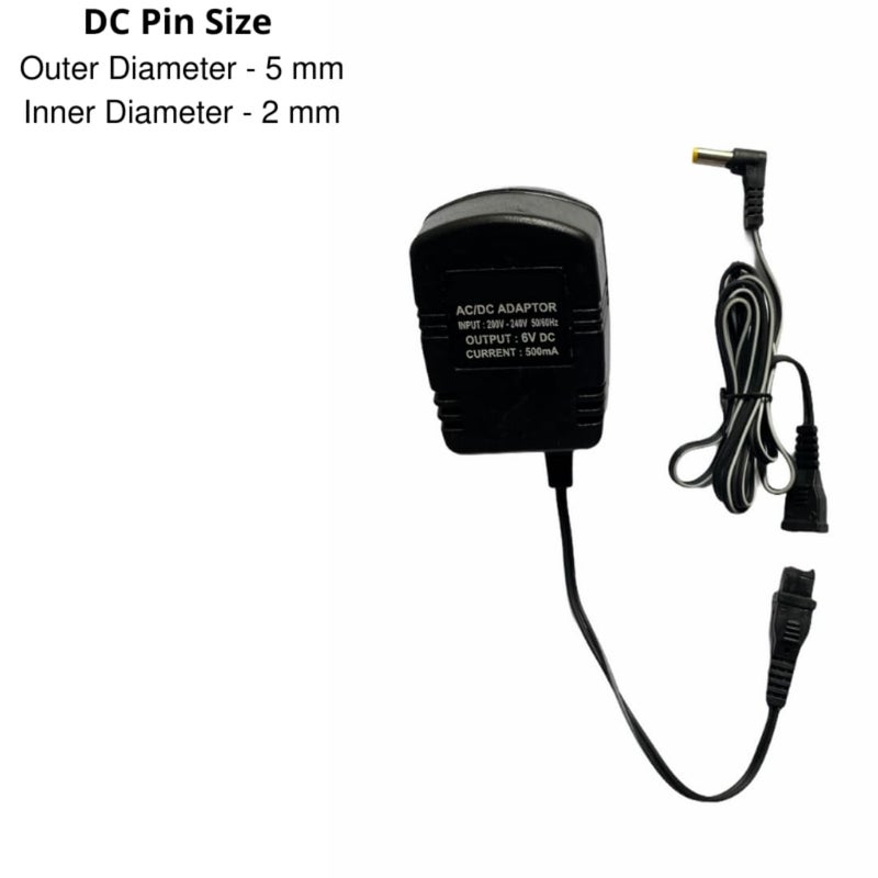 Upix 6V 500mA Power Adapter (with DC Pin), Power Supply AC Input 200-240 V for Toys, Cordless Phones, CCTV Camera, Solar Light, Modem, LCD/LED Monitor, TV Tuner Card, Modem, Router, Weighing Scale - Image 4