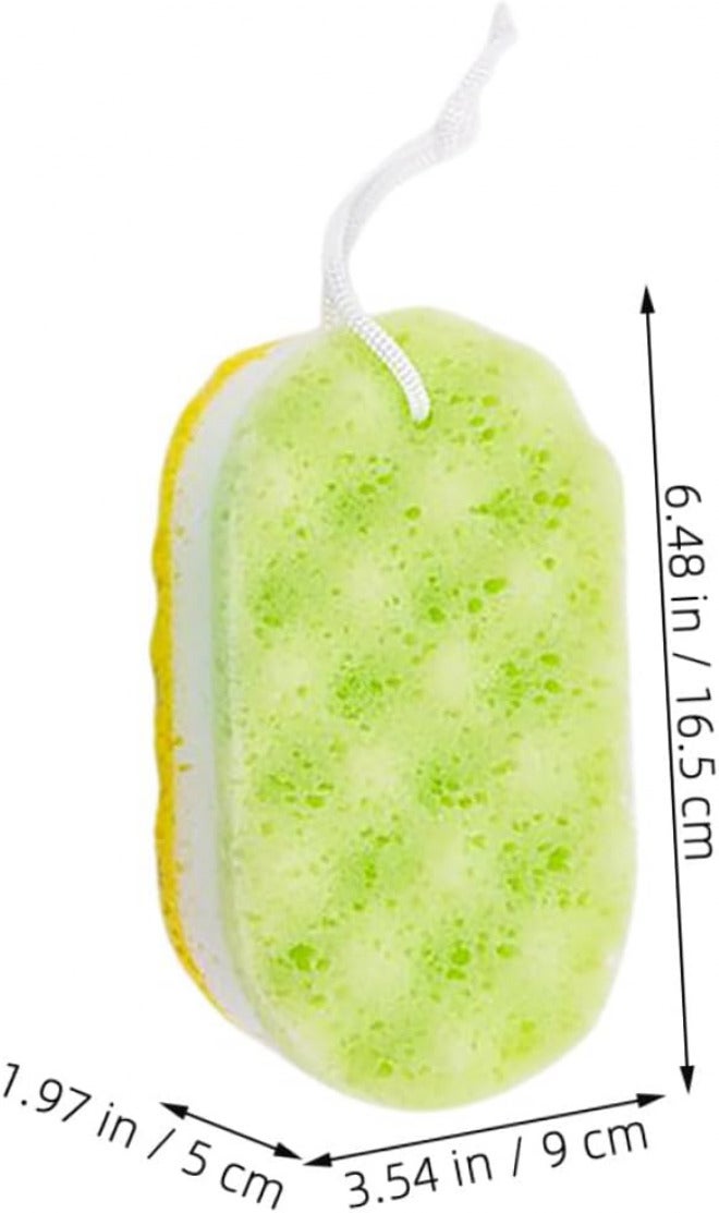 SHOWERORO 3pcs Bath Shower Sponge Set – Exfoliating Loofah Body Scrubbers for Deep Cleaning – Soft Mesh Bath Sponges for Skin Types, Reusable Shower Scrubbers for Daily Bathing - Image 2