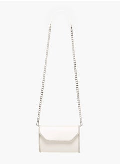 Flora Bella By Shoexpress Women Embellished Crossbody Bag with Detachable Chain Strap and Flap Closure Ramadan Collection  - Image 2
