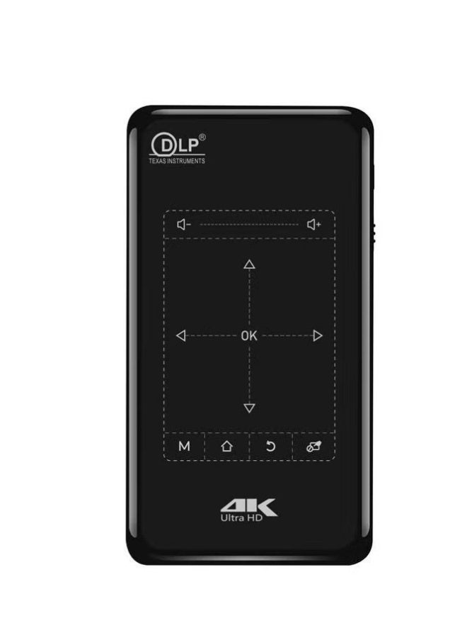 دي ال بي مُشْرِع 3D صغير بـ WIFI ونظام أندرويد 4K دقة عالية للمشروعات المنزلية مع جهاز تحكم عن بعد بالأشعة تحت الحمراء وحامل ثلاثي القوائم - Image 2
