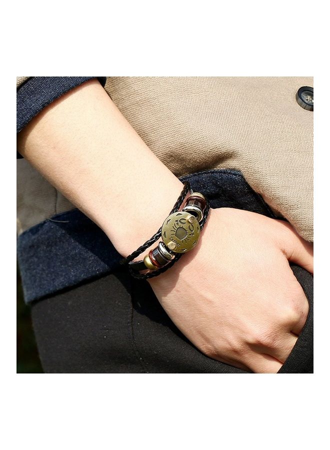 سوار من الجلد بتصميم 12 برج فلكي - Image 2