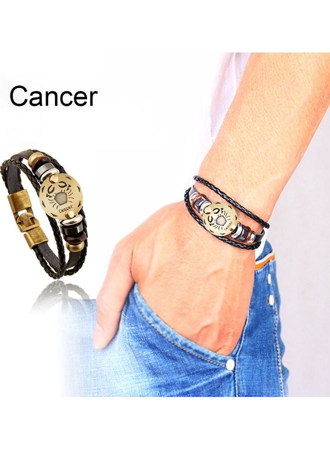 سوار من الجلد بتصميم 12 برج فلكي - Image 3