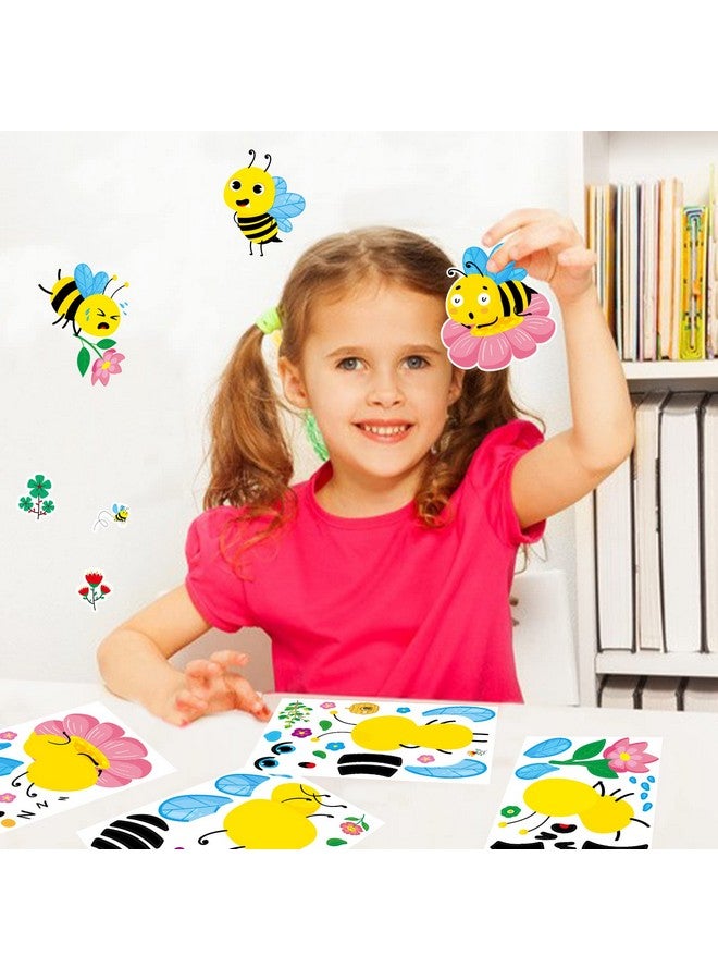 Omlisca Make Your Own Honey Bee Stickers 36 Pack Spring Summer Make A Face Diy Stickers For Kids Bee Mine Bumble Bees Party Favors Gifts Creativity Crafts Fairy For Baby Shower Birthday School Rewards - Image 3