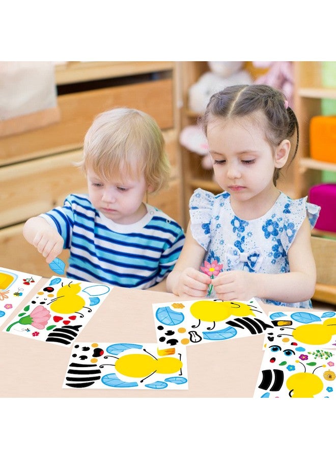 Omlisca Make Your Own Honey Bee Stickers 36 Pack Spring Summer Make A Face Diy Stickers For Kids Bee Mine Bumble Bees Party Favors Gifts Creativity Crafts Fairy For Baby Shower Birthday School Rewards - Image 4