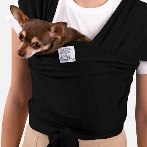 CollarDirect Cat Sling Carrier for Small Pets AntiAnxiety Cat Sling Kitten Pouch Pet Sling in Gray Black Blue Green Pink Yellow Black Standard - Image 3
