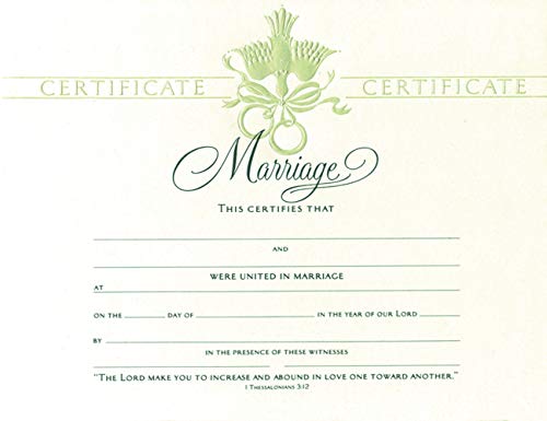 Warner Press Marriage Certificate - Premium, Pearl Foil Embossed - Image 1