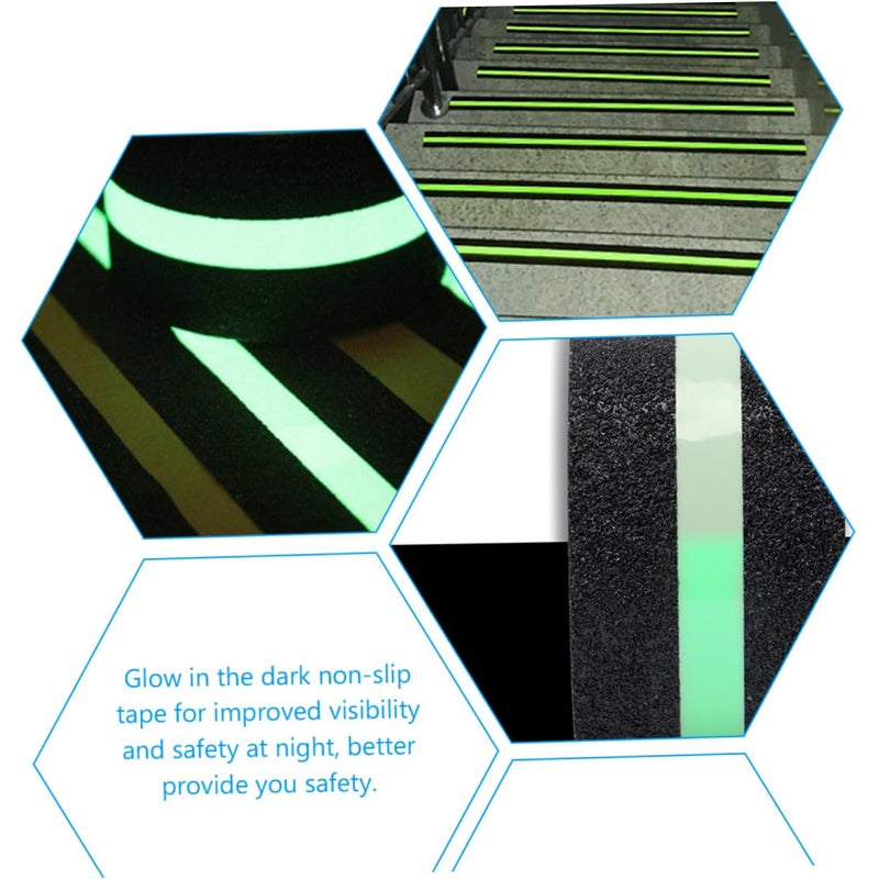 Garneck Non Slip Grip Tape for Stairs and Bathing Areas Glow Dark Slip Floor Tape for Pools Showers and Ladders Traction Adhesive Strip - Image 2