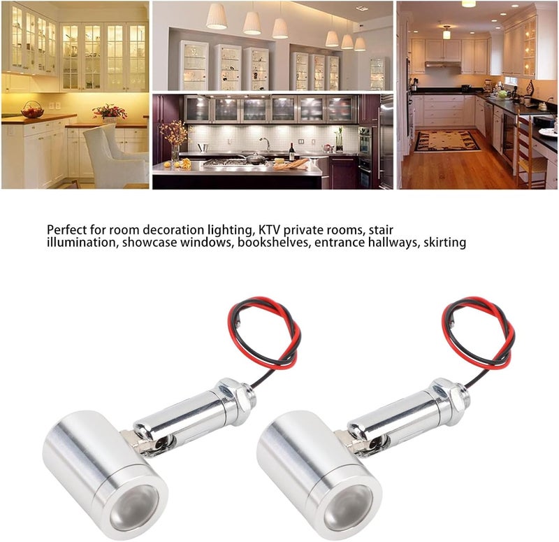Jewellery Showcase Spotlight Modern Minimalist 1W Mini Display Light, 2 Pcs for Room Decoration (White Light) - Image 5