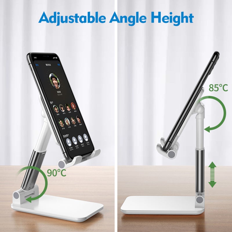 Cell Phone Stand Foldable Angle Height Adjustable Stable Portable Desktop Stand Compatible with Mobile Phone/iPad/Tablet - Image 3