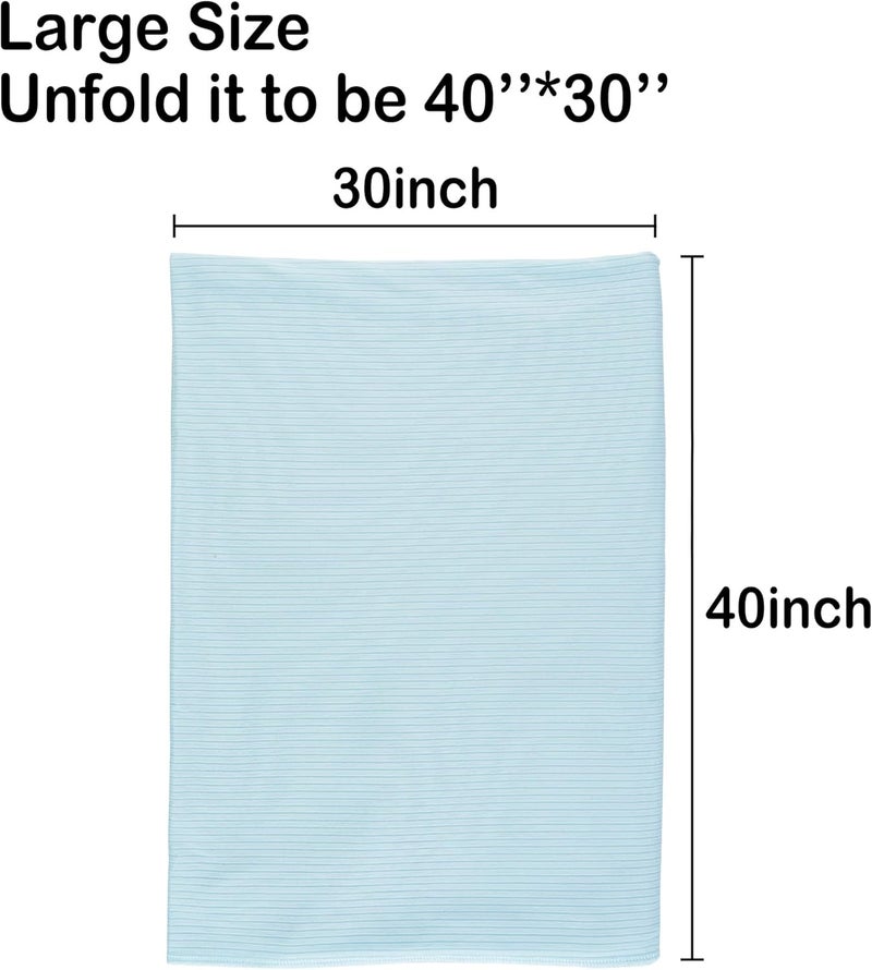 Viviland Jersey Swaddle Blanket, Ultra Soft Stretchy Receiving Blanket, Baby Boy Newborn Swaddle Wrap, 40 x 30 inches, 2 Pcs, Elephant - Image 5