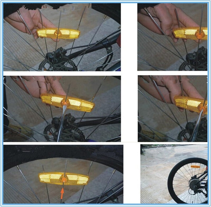 ORAPICH Cyberone 3 PCS Bicycle Wheel Spoke Reflectors for Mountain Bike Road Bike Decoration Safe Warning - Image 5