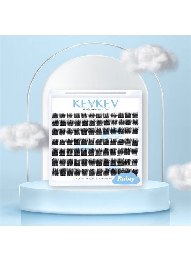KevKev - Lash Clusters 84 Pcs Cluster Lashes Eyelash Clusters DIY Cluster Eyelash Extensions Individual Lashes Thin Band & Soft (Rainy,C-8-16mix) - Image 1