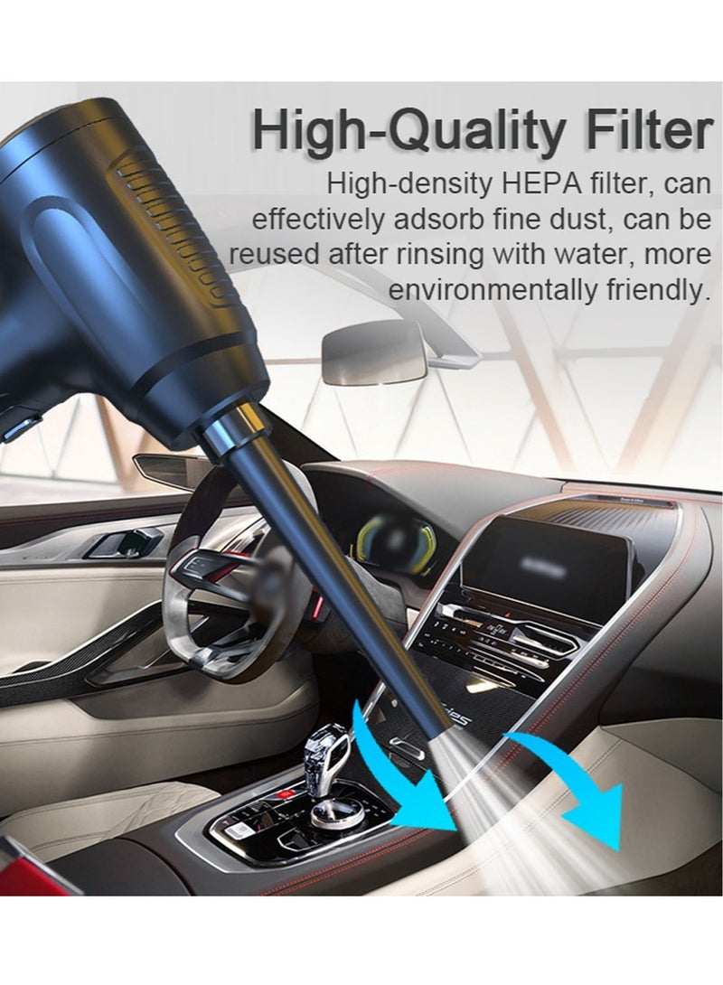 Car Cordless Vacuum Cleaner 2 in 1 Multifunctional Air Blower Handheld Dust Buster Inflator Pump - Image 3