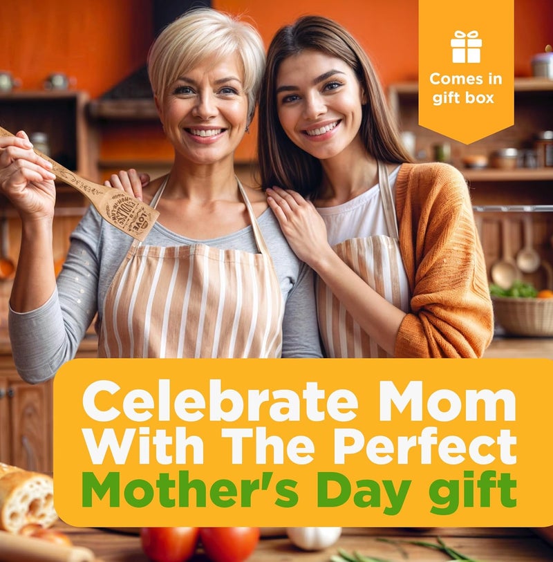 Riveira Gifts For Mother In Law – Cooking Spoons For Wooden Cooking as Gifts For Mom & Cutting Board for Birthday Gifts For Women – Complete Mother In law Gifts From Daughter In Law - Image 2