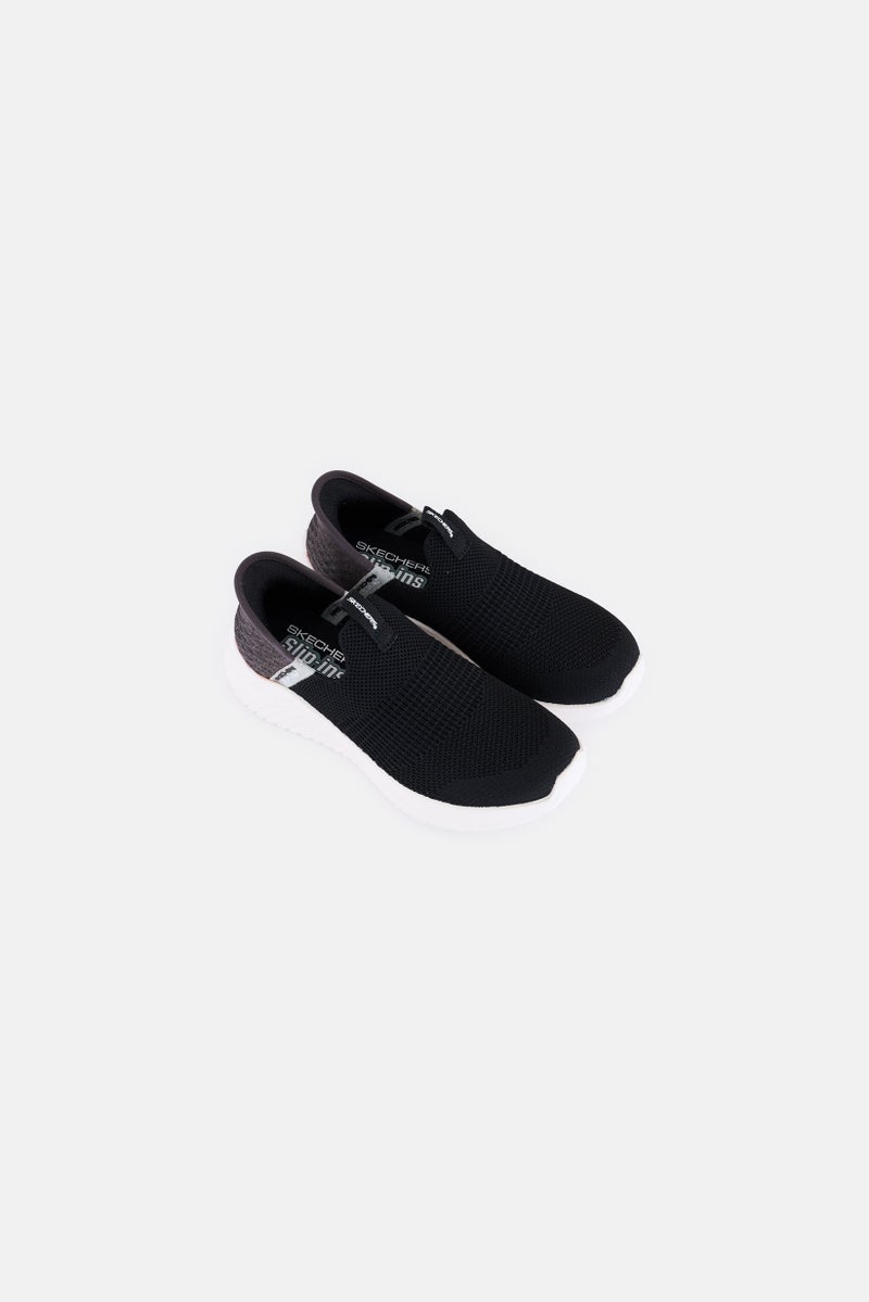SKECHERS Kids Boy Ultra Flex 3,0 Smooth Step Slip On Shoes, Black - Image 2