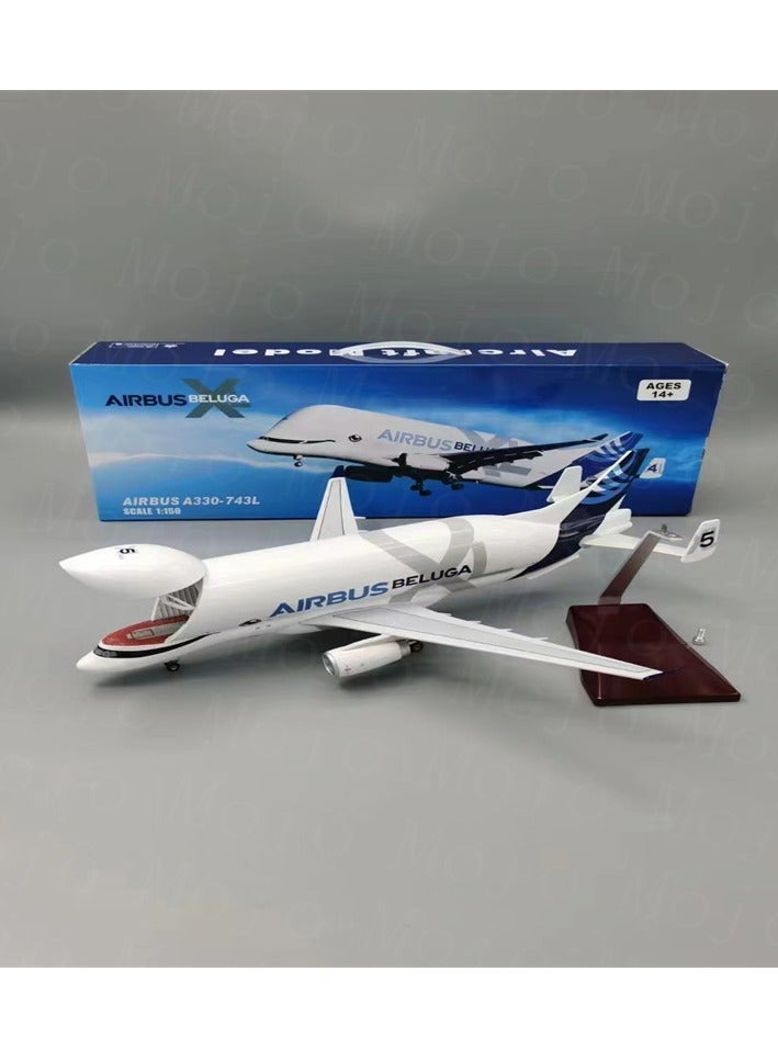 general New Beluga 1:150 42cmA330-600ST Super Beluga transport aircraft model aviation to send plane model enthusiasts, collectors gifts - Image 5