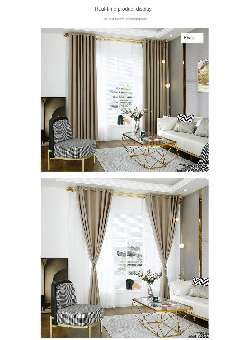 Bluejw 2-Piece Blackout Outdoor Curtains Brown - Image 4