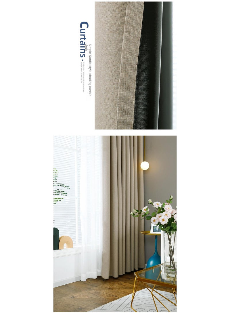 Bluejw 2-Piece Blackout Outdoor Curtains Brown - Image 2