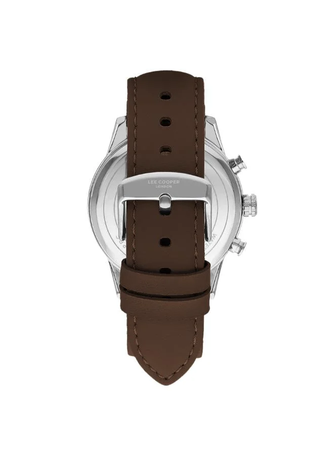 Lee Cooper Lee Cooper Men's Watch, Multi Function Display and Leather Strap - LC07855.334, Brown