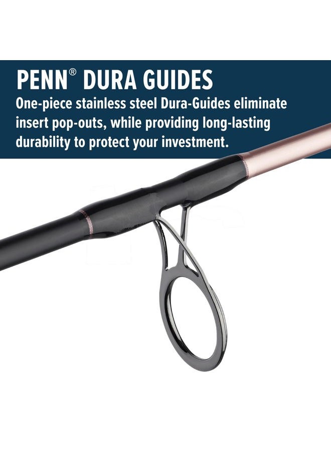 PENN Passion II Spinning Reel and Fishing Rod Combo, Black/Rose Gold, 2000 Size Reel - 6'6" - Medium Light - 2pc - Image 5