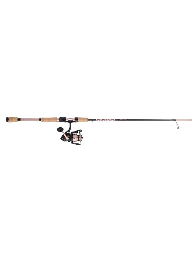 PENN Passion II Spinning Reel and Fishing Rod Combo, Black/Rose Gold, 2000 Size Reel - 6'6" - Medium Light - 2pc - Image 4