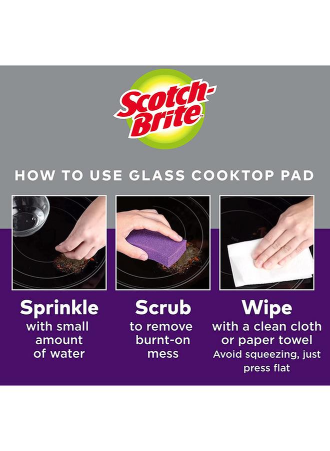 Scotch Brite Scratch Free and Chemical Free Cleaning Glass Cooktop Pad Purple - Image 5