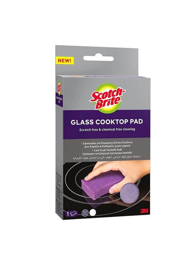 Scotch Brite Scratch Free and Chemical Free Cleaning Glass Cooktop Pad Purple - Image 1