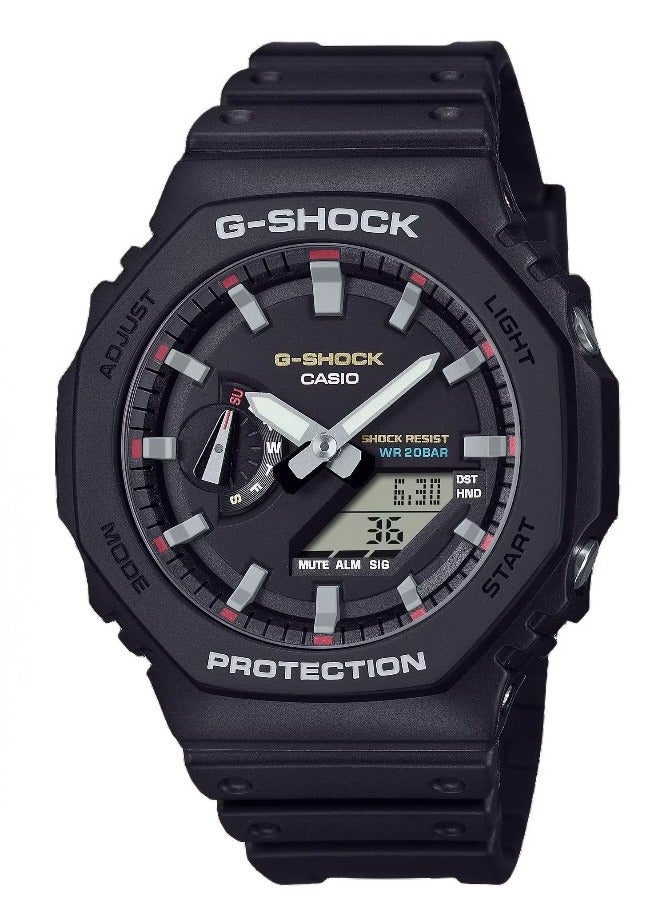CASIO Casio LCD/pointer double display series waterproof depth of 200 meters Shi Ying movement resin strap Japanese and Korean watches men and women with the same black dial. - Image 1