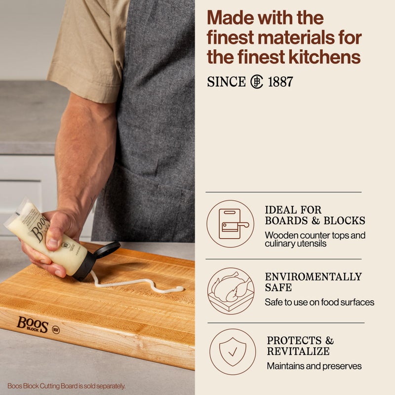 John Boos 3-Pack All-Natural Board Cream for Butcher Blocks and Cutting Boards, 5 oz - Wood Conditioner & Sealer for Maintenance and Protection, Safe Formula with Beeswax & Mineral Oil - Image 4