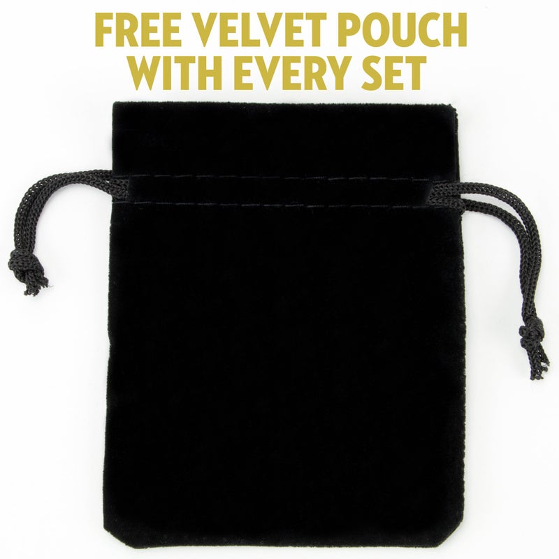 Wiz Dice 7 Die Polyhedral Dice Set - Forbidden Treasure (White Pearl) with Velvet Pouch - Image 4