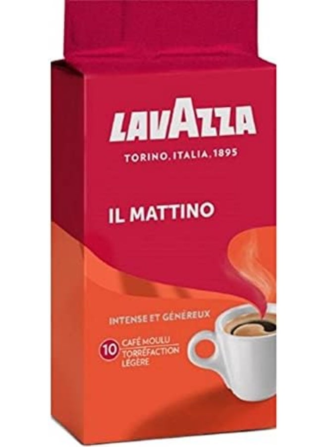 لافازا قهوة مطحونة، إسبريسو، إل ماتينو، من لافاتزا، عبوة 250 جرام من القهوة المطحونة. - Image 1