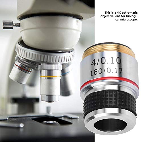Vipxyc Microscope Lens,4X 185 Biological Microscope Achromatic Objectives Lens 160mm / 6.3inch 5×5×5cm Eliminate Unwanted Reflections - Image 3