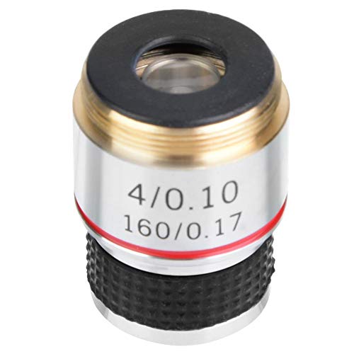 Vipxyc Microscope Lens,4X 185 Biological Microscope Achromatic Objectives Lens 160mm / 6.3inch 5×5×5cm Eliminate Unwanted Reflections - Image 1