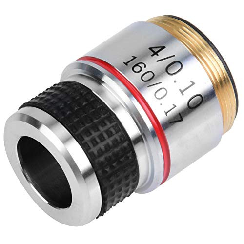 Vipxyc Microscope Lens,4X 185 Biological Microscope Achromatic Objectives Lens 160mm / 6.3inch 5×5×5cm Eliminate Unwanted Reflections - Image 5