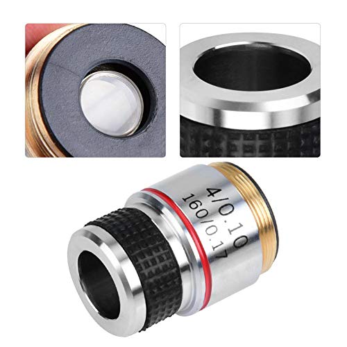 Vipxyc Microscope Lens,4X 185 Biological Microscope Achromatic Objectives Lens 160mm / 6.3inch 5×5×5cm Eliminate Unwanted Reflections - Image 4