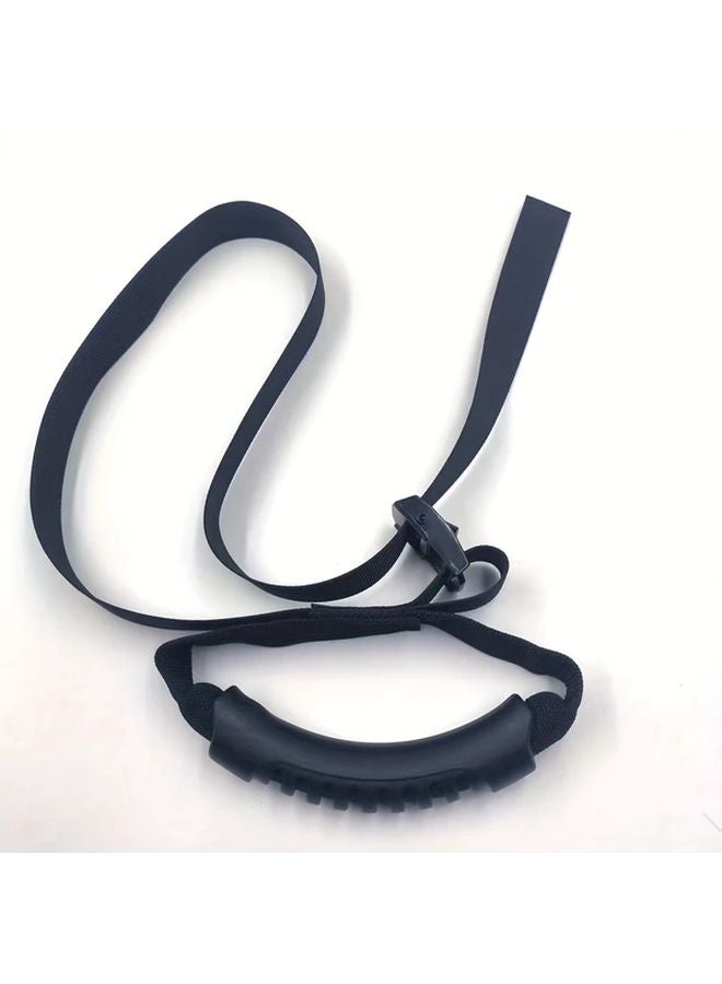 Black Alloy Lock Slider Heavy Duty Organizer Storage Strap with Handle for Cables Ropes Hoses - Image 1