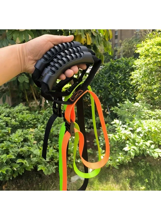 Black Alloy Lock Slider Heavy Duty Organizer Storage Strap with Handle for Cables Ropes Hoses - Image 2