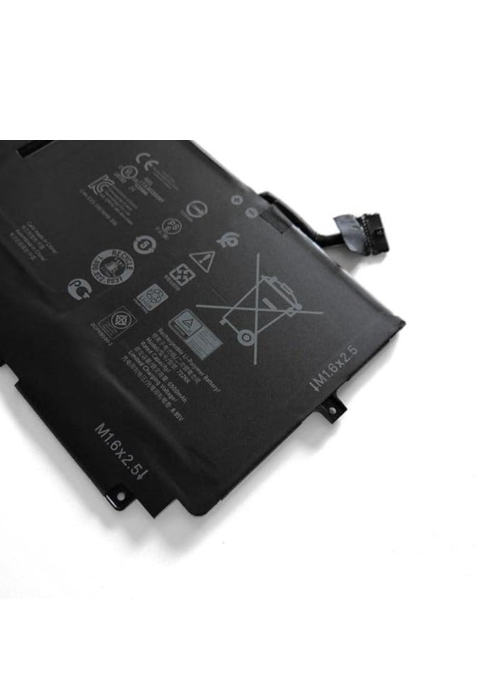 Terabyte بطارية لابتوب بديلة 7.6 فولت 6500 مللي أمبير 46 واط 722KK 2XXFW FP86V WN0N0 لجهاز ديل XPS 13 9300 i5 FHD، 13 9300 2020 9380 9310 9300 - Image 2