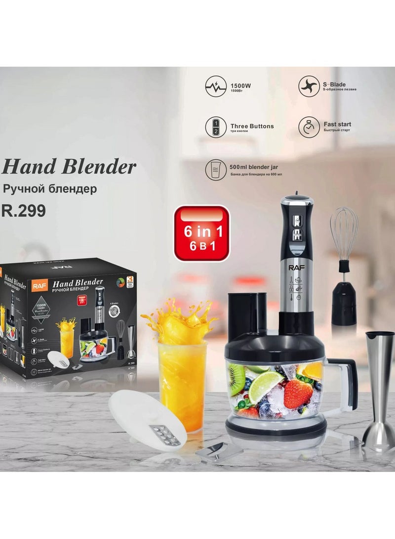 RAF 6 in 1  Hand Blender/Turbo/500ml+800ml Capacity/1500W(R.299) - Image 2