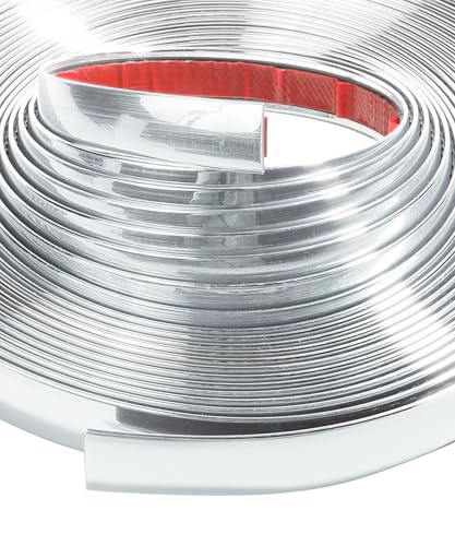 UBOG 25FT Chrome Trim,Chrome Trim Molding,Car Accessories Chromes Strips for Cars,Body Side Molding Trim,Chromes Trim Tape,1/2" Automotive Trim Molding for Used on Car Bumpers,Sides,Door,Roofs - Image 1
