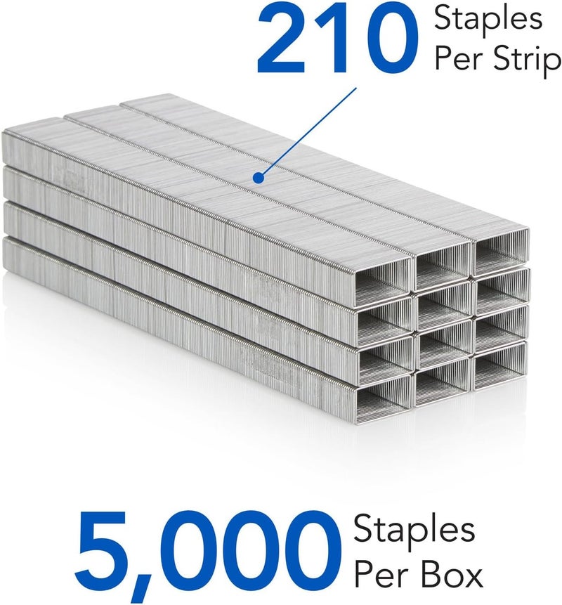 Swingline Staples, Standard, 1/4 inches Length, 210/Strip, 5000/Box, 1 Box (35108) - Image 3