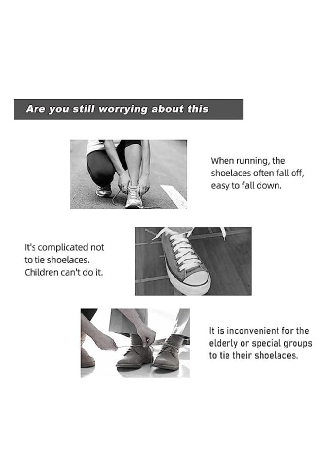 Oasisgalore - 8 Pcs Elastic No-Tie Shoelaces, Adjustable Locking Shoelaces for Kids and Adults, One Size Fits All Sneakers - Image 1
