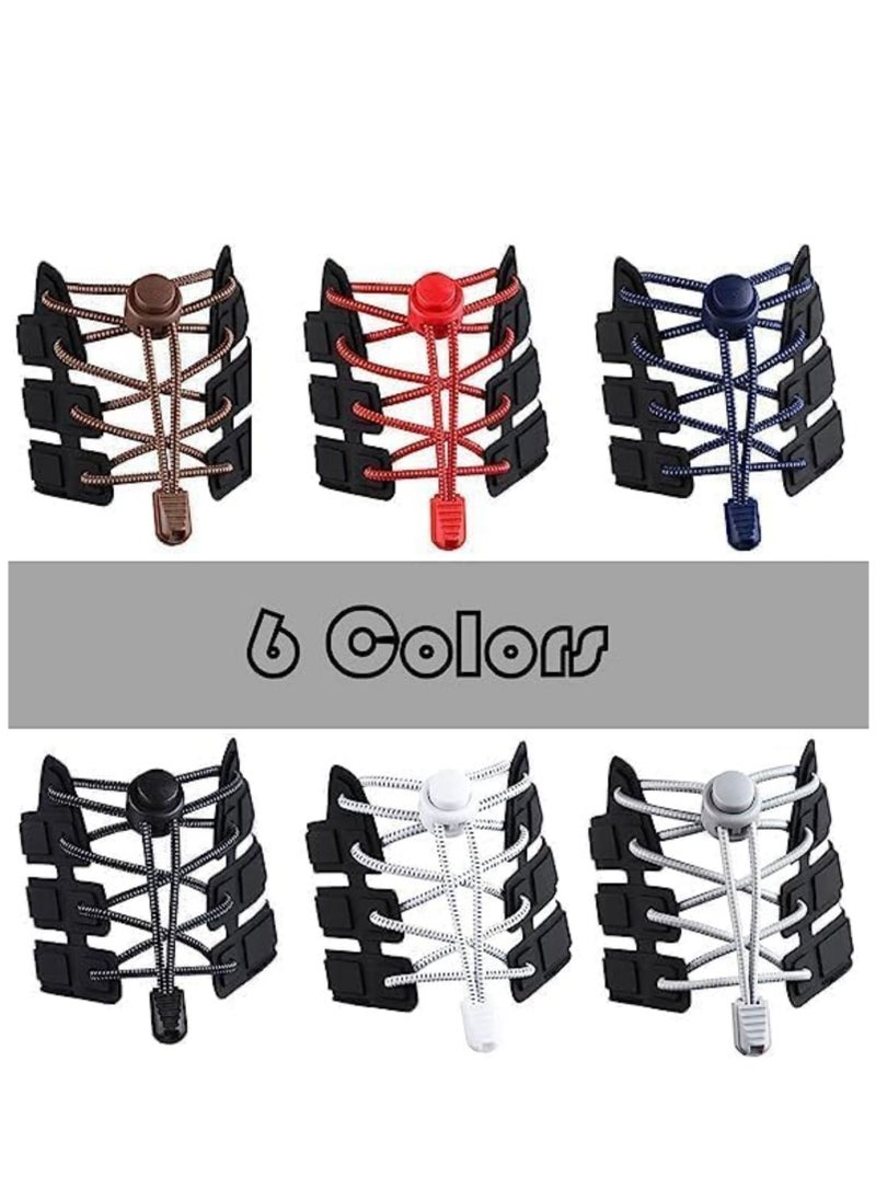 Oasisgalore - 8 Pcs Elastic No-Tie Shoelaces, Adjustable Locking Shoelaces for Kids and Adults, One Size Fits All Sneakers - Image 1