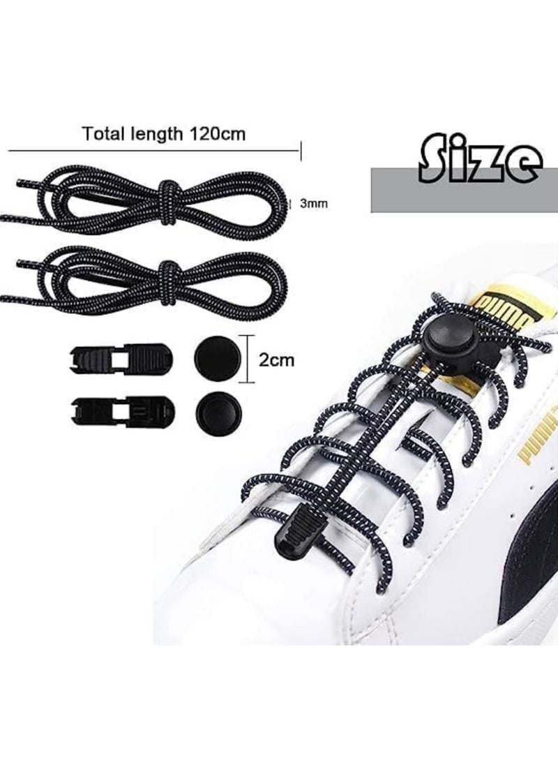 Oasisgalore - 8 Pcs Elastic No-Tie Shoelaces, Adjustable Locking Shoelaces for Kids and Adults, One Size Fits All Sneakers - Image 1