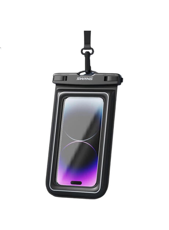 Swans Waterproof Phone Case With Touchscreen, Large Strap, Waterproof Cover For Hot Springs, Underwater Photography, Diving, Swimming, Cycling, Waterproof, Black - Image 3