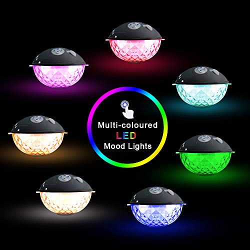 Blufree Floating Pool Speakers with Colorful Lights, IP68 Waterproof Bluetooth Speaker for Pool, Crystal Clear Sound Hot Tub Speaker for Pool, Spa and Outdoor - Image 2