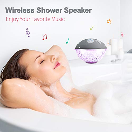 Blufree Floating Pool Speakers with Colorful Lights, IP68 Waterproof Bluetooth Speaker for Pool, Crystal Clear Sound Hot Tub Speaker for Pool, Spa and Outdoor - Image 4
