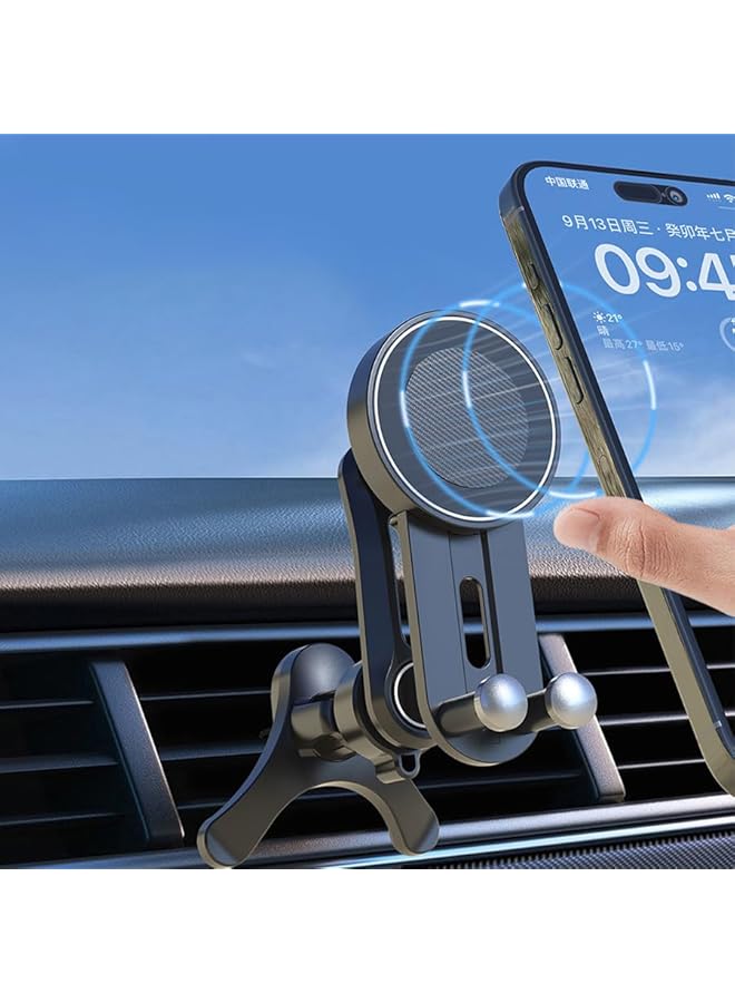 Green Tiger Magnetic Car Mount for Air Vent, Magnetic Phone Holder – Compatible with iPhone 16/15/14/13/12 Series & All Phones with Magnetic Case